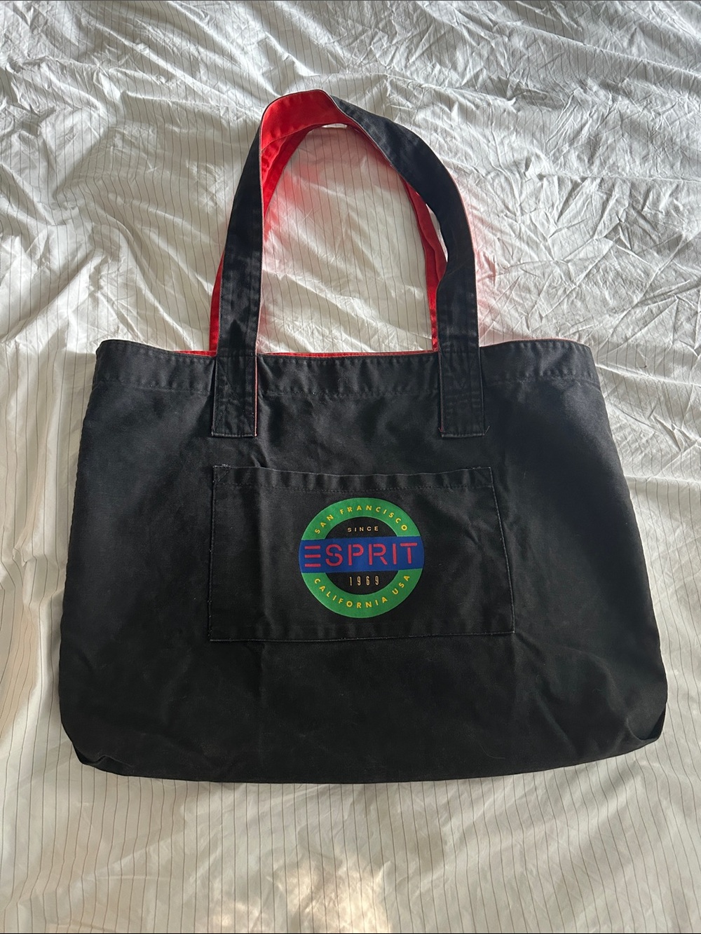 90s Vintage Esprit Black Tote